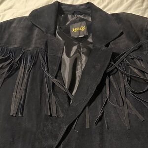Vintage Black Fringe Jacket